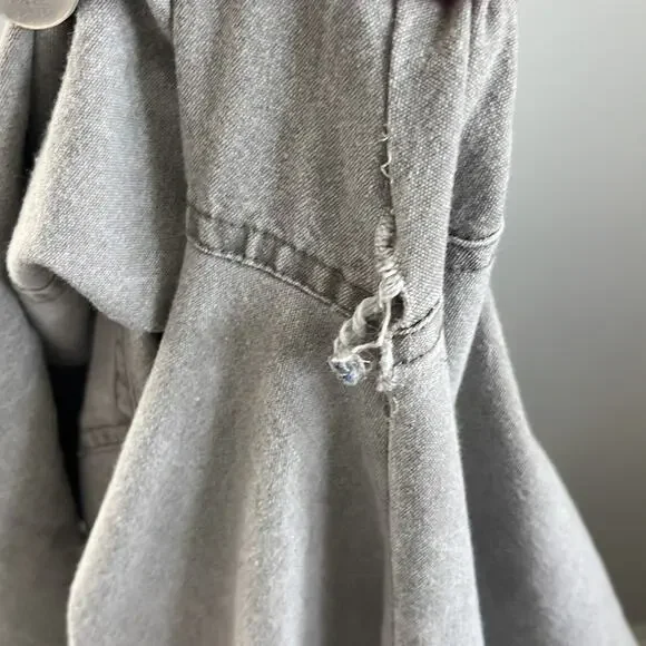 Vintage Rigolletto longline broadcloth oversized snap front duster jacket sz M - Picture 12 of 12